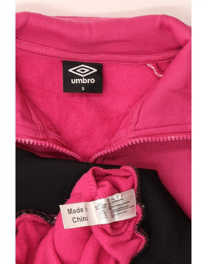Giacca da tuta da donna Umbro UK 10 Small Poliestere color block rosa