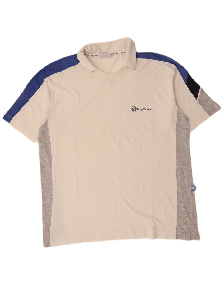 Polo da uomo Sergio Tacchini XL bianca color block