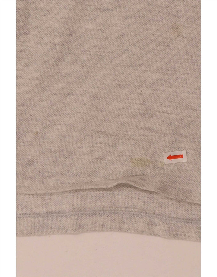 Polo da uomo a maniche lunghe Champion grigio medio chiazzato