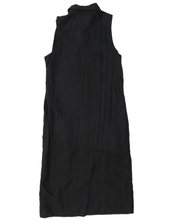 Abito camicia senza maniche da donna Polo Ralph Lauren US 6 lino medio nero