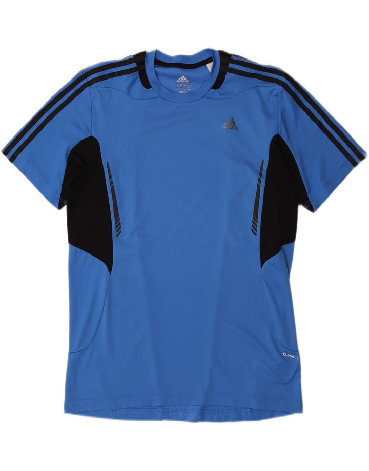 T-shirt ADIDAS da uomo Climacool Top in poliestere color block blu medio