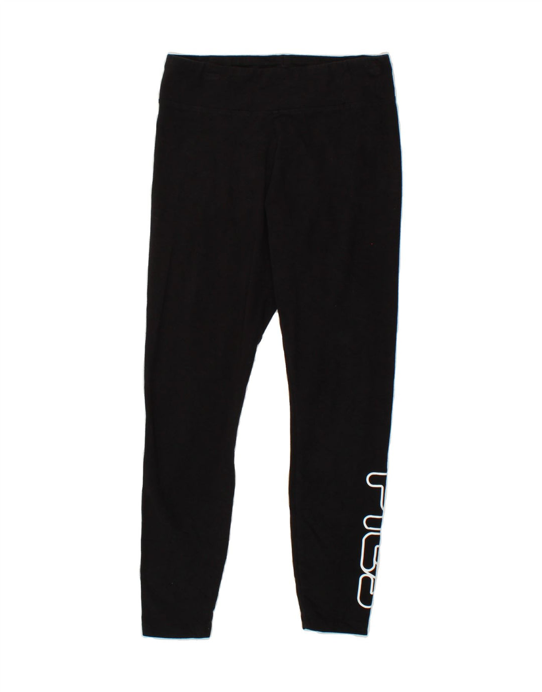 FILA Womens Graphic Leggings UK 10 Small  Black Cotton Vintage Fila and Second-Hand Fila from Messina Hembry 
