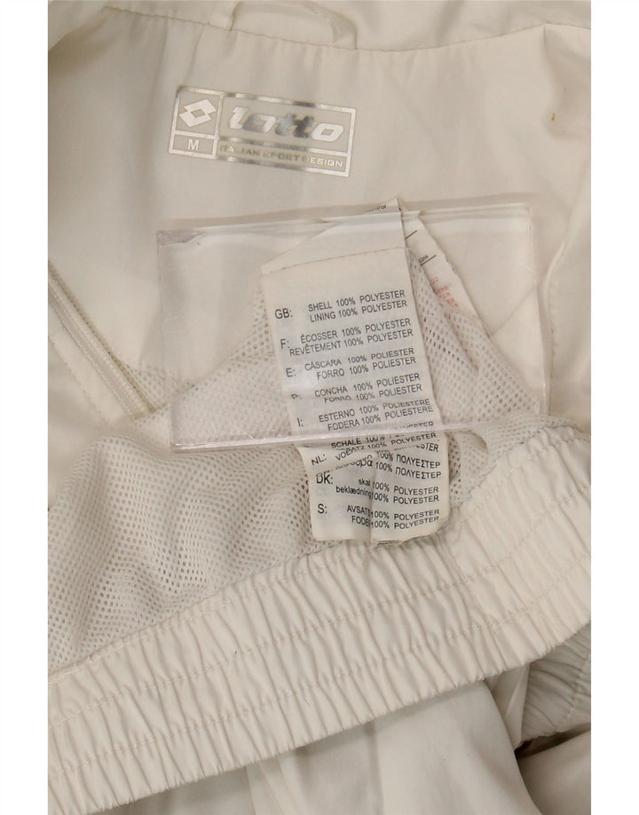 Giacca da tuta da uomo Lotto in poliestere bianco medio