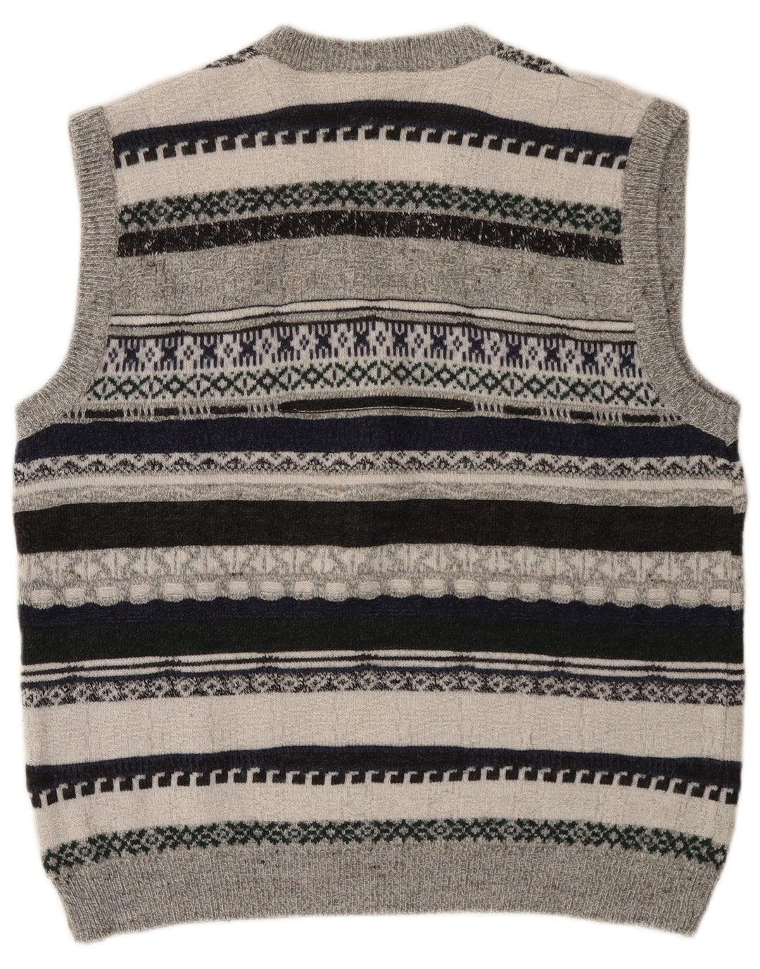 Canotta da uomo VINTAGE canotta in poliacrilico a righe grigio medio