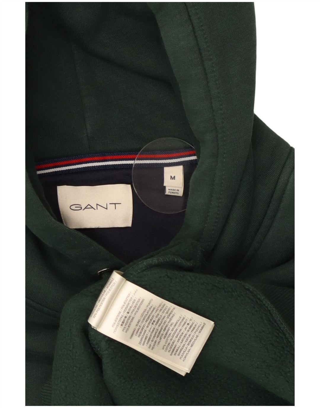 Gant Felpa con cappuccio da uomo in cotone verde medio