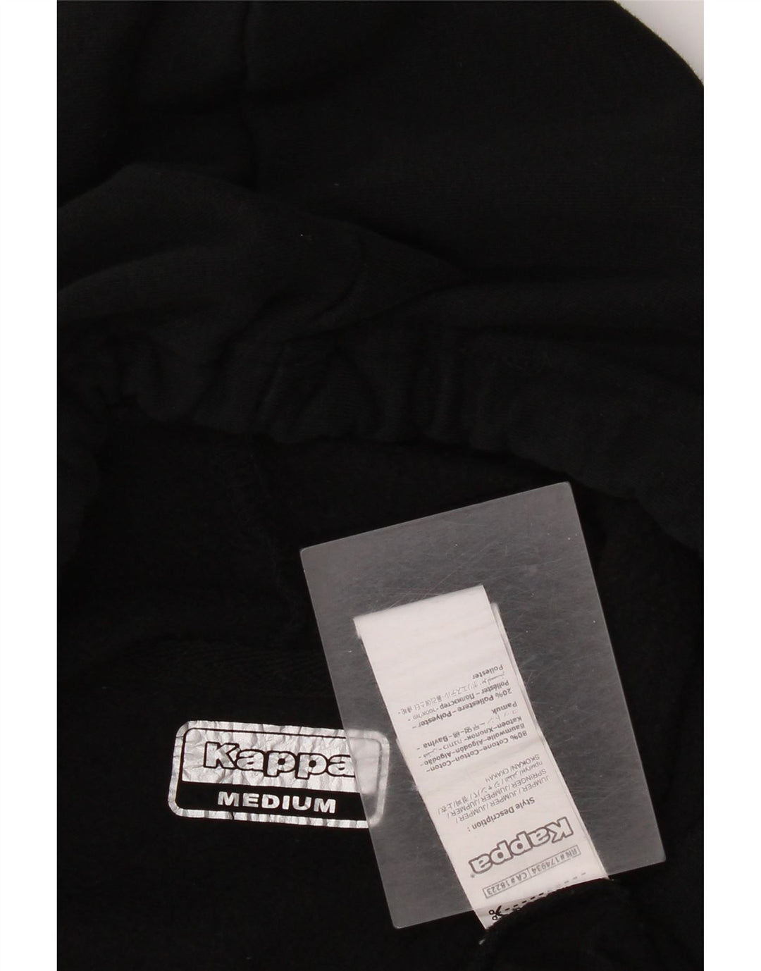 Maglione con cappuccio grafico da donna Kappa in cotone nero medio