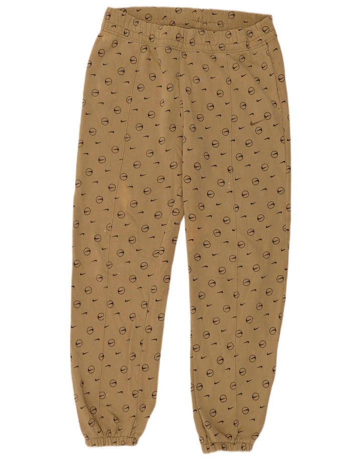 Pantaloni da tuta con grafica Nike da uomo, pantaloni da jogging, piccoli, beige geometrici