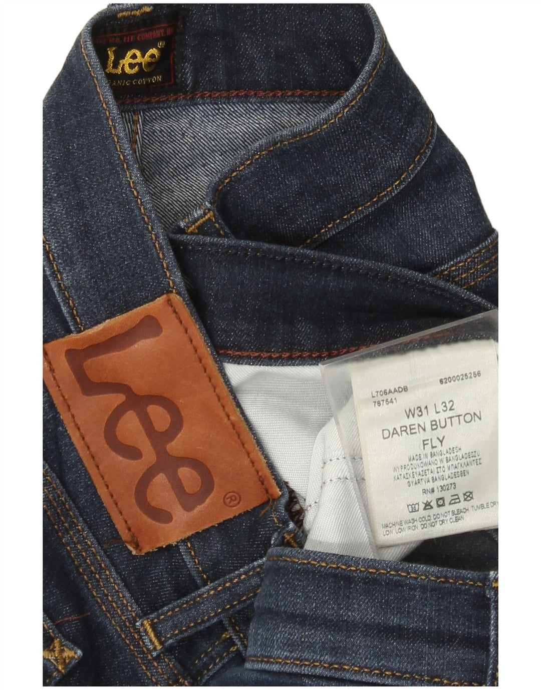 Jeans Lee Daren Slim da uomo W31 L27 in cotone blu navy