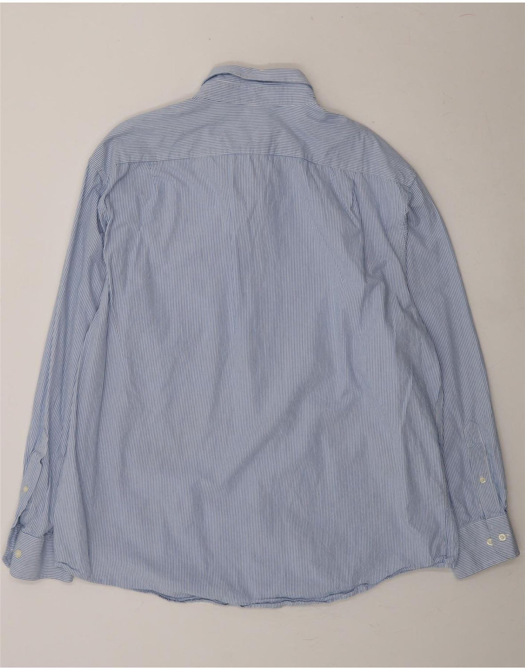 IZOD Mens Shirt XL Blue Pinstripe Cotton Vintage Izod and Second-Hand Izod from Messina Hembry 