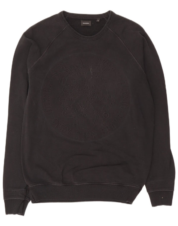 Felpa grafica da uomo Diesel Maglione cotone nero medio