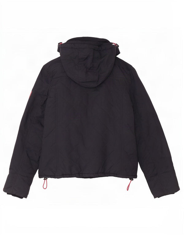 Giacca trapuntata con cappuccio da donna Superdry Windcheater UK 14 Large Blu Navy