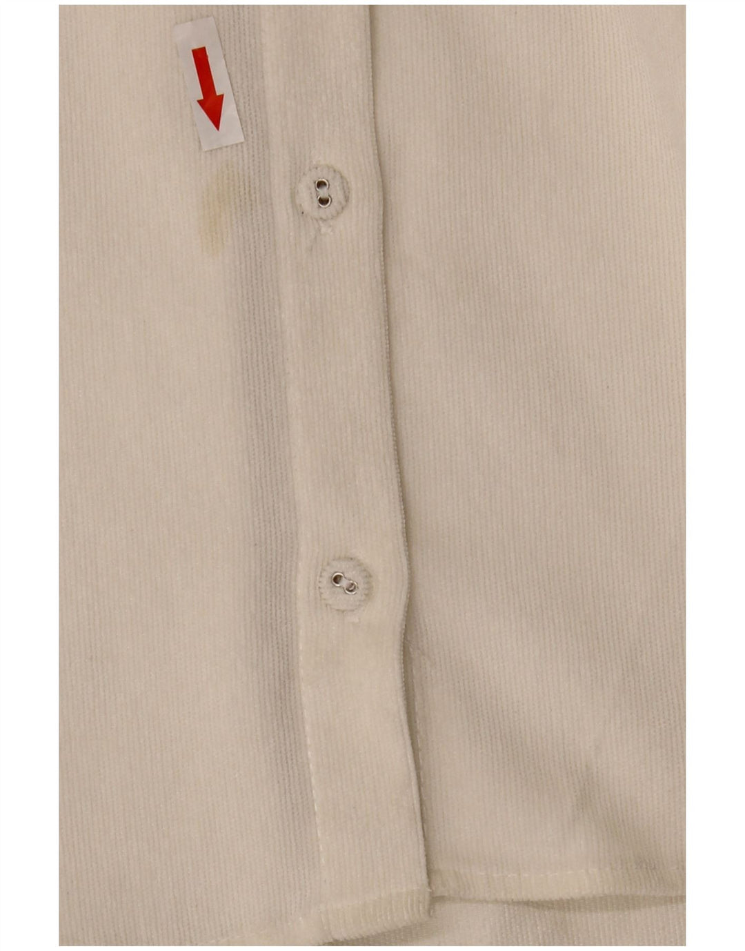 Camicia Zara da donna in velluto a coste oversize UK 10 Small Poliestere bianco