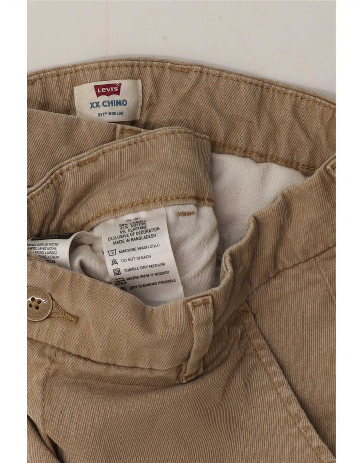 Pantaloni chino slim 511 da uomo Levi's W30 L27 Lyocell beige