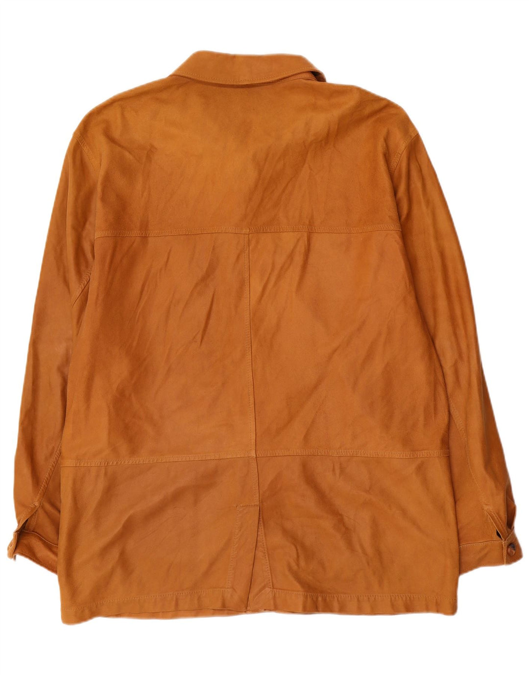 Giacca vintage in pelle scamosciata da uomo IT 54 2XL Beige