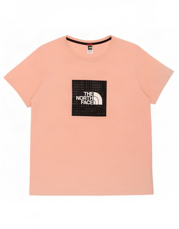 T-shirt grafica da donna The North Face Top UK 18 XL cotone rosa