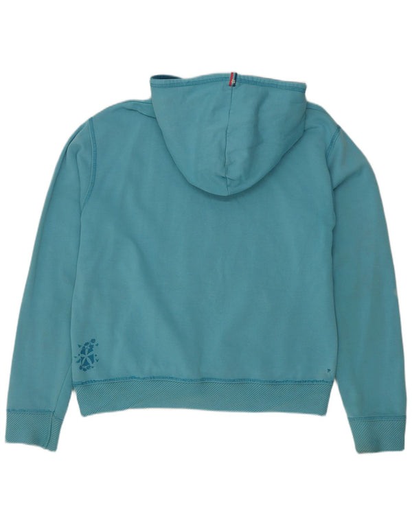 Maglione con cappuccio grafico da donna Animal UK 14 Cotone blu medio