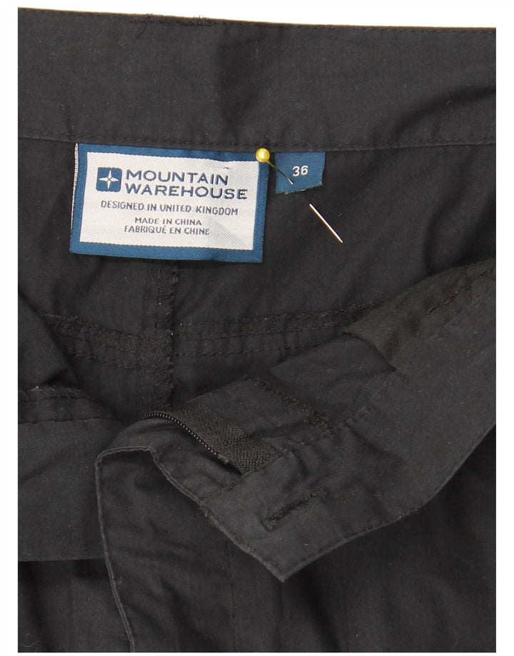 Pantaloncini cargo da uomo Mountain Warehouse W36 Large Nero in poliestere