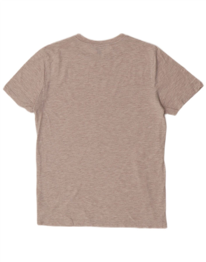 T-shirt da uomo Reiss Top piccola in cotone grigio