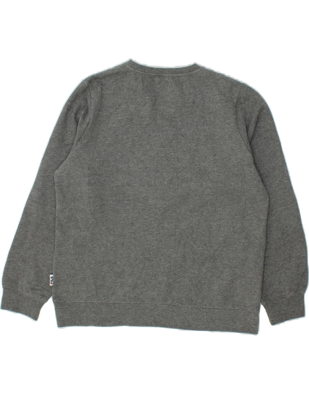 FILA Womens Italia Graphic Sweatshirt Jumper  UK 16 Large Grey Vintage Fila and Second-Hand Fila from Messina Hembry 