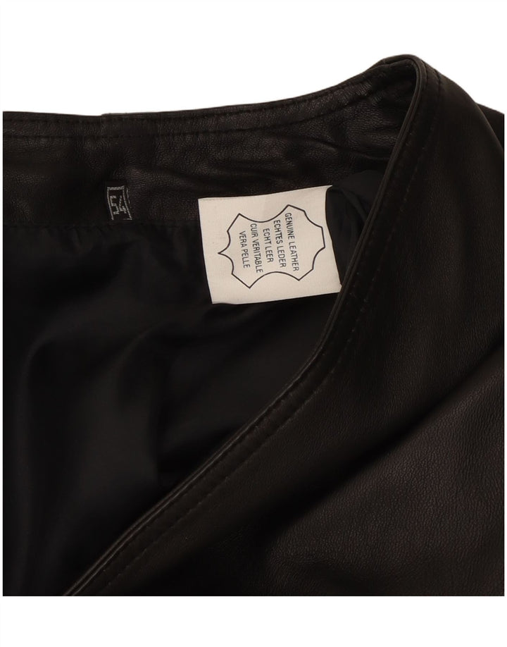 Gilet in pelle da uomo vintage IT 54 2XL Pelle nera