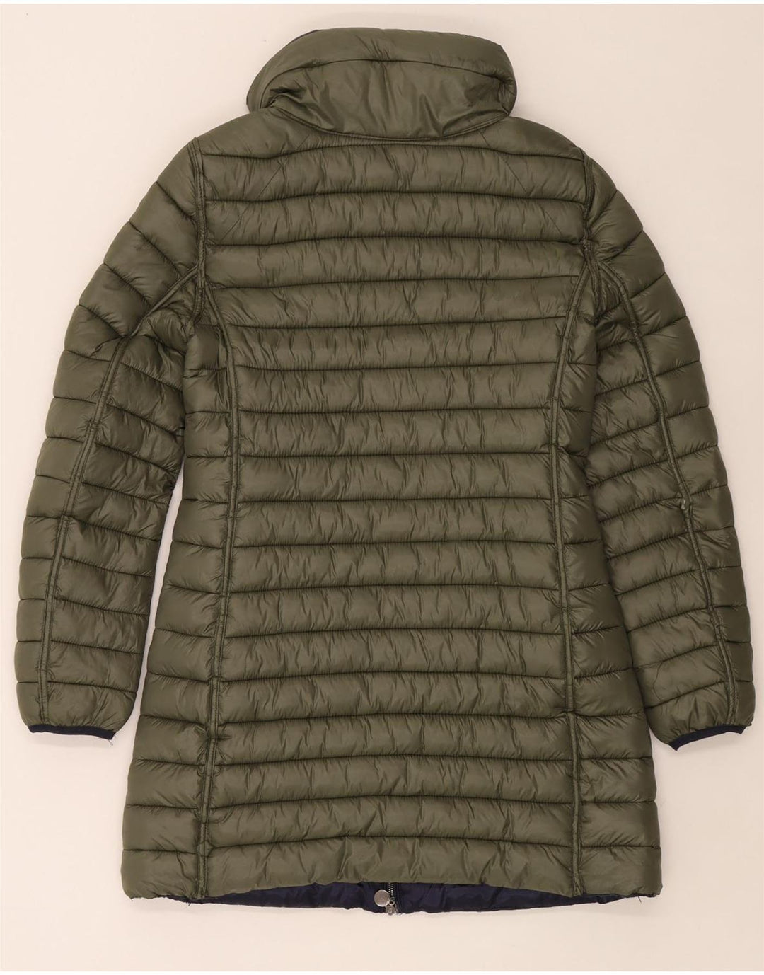 Cappotto imbottito reversibile con cappuccio da donna Colmar UK 12 medio in nylon blu navy