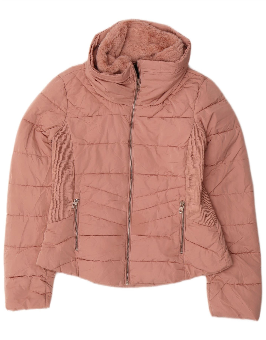 Giacca imbottita da donna Zara UK 14 rosa medio