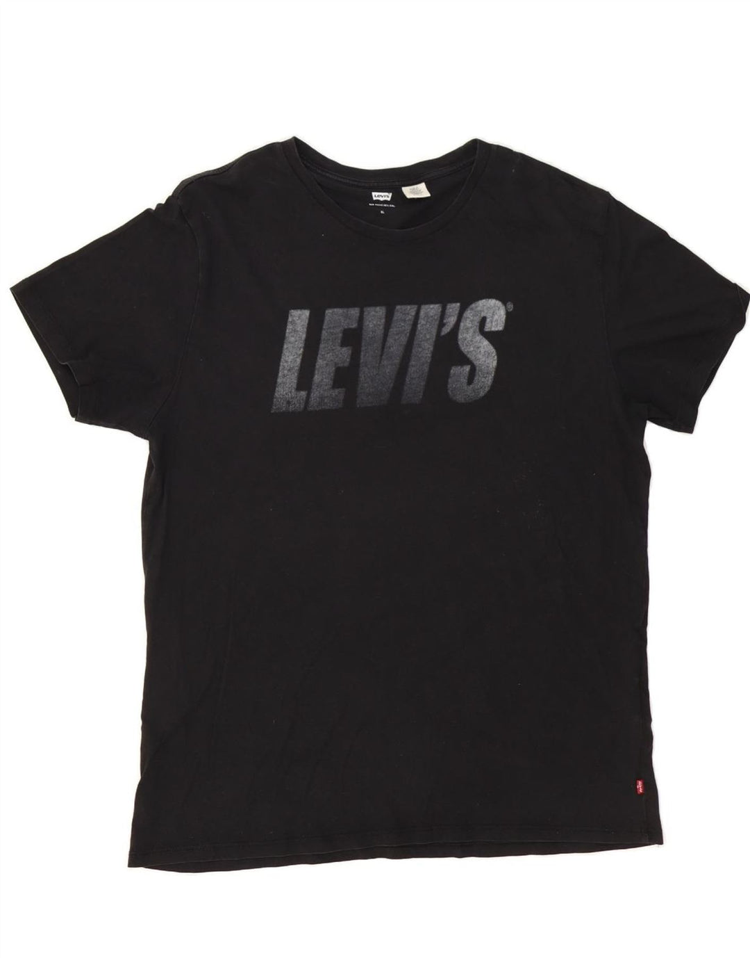 LEVI'S Mens Graphic T-Shirt Top XL Black Cotton Vintage Levi's and Second-Hand Levi's from Messina Hembry 