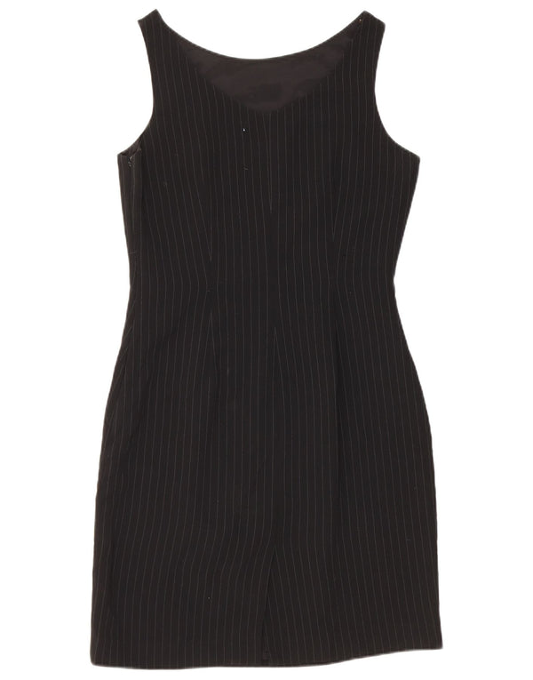 Abito tubino senza maniche da donna Hobbs UK 10 piccolo triacetato gessato nero