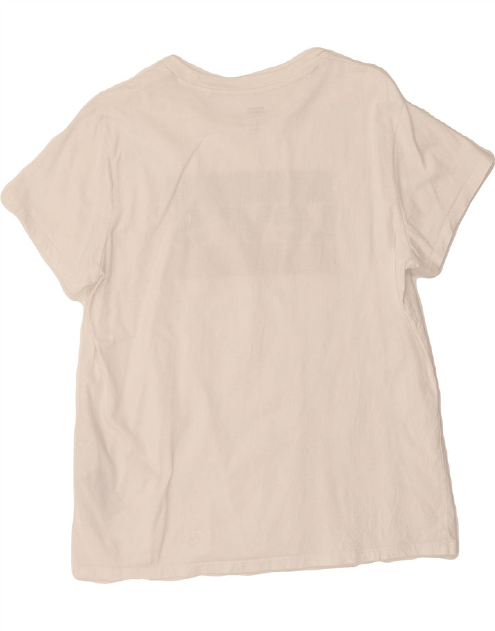 LEVI'S Womens Graphic T-Shirt Top UK 16 Large White Vintage Levi's and Second-Hand Levi's from Messina Hembry 