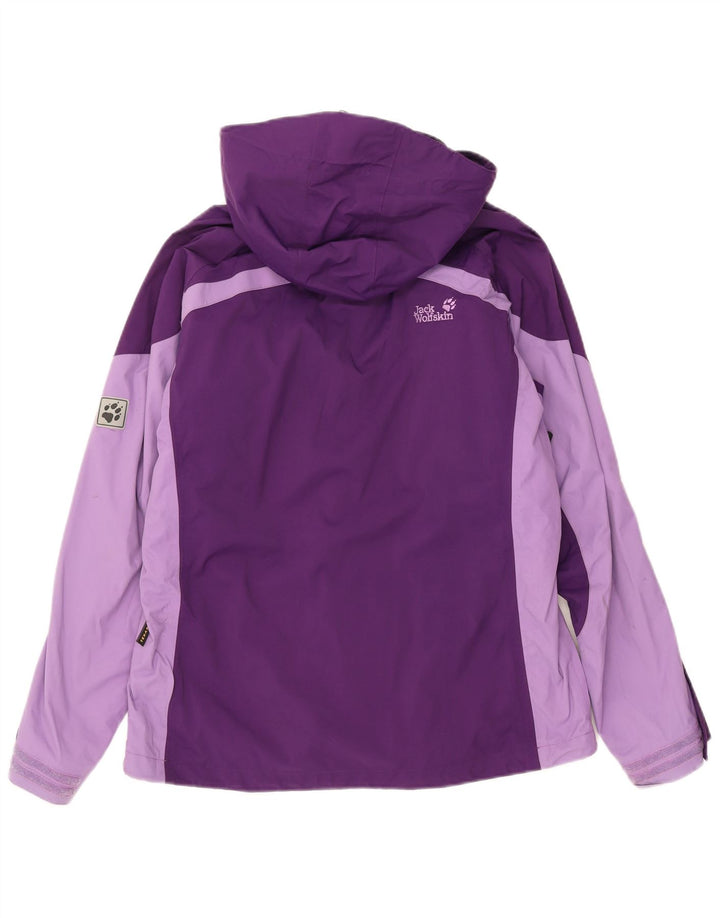 JACK WOLFSKIN Womens Oversized Rain Jacket UK 12/14 Medium Purple
