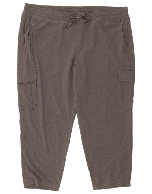 Pantaloni da tuta Capri Cargo da donna Eddie Bauer UK 18 XL Poliestere grigio