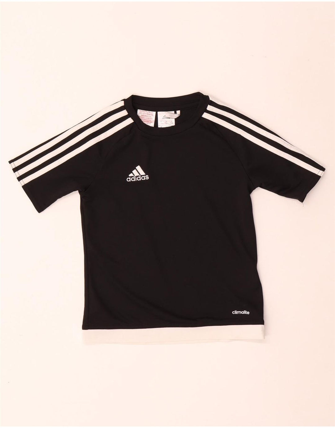 T-shirt grafica ADIDAS da bambino Climalite 7-8 anni in poliestere nero