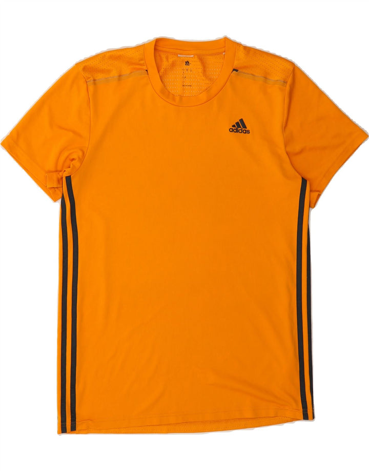 ADIDAS Mens Climacool T-Shirt Top Small Orange Polyester Vintage Adidas and Second-Hand Adidas from Messina Hembry 