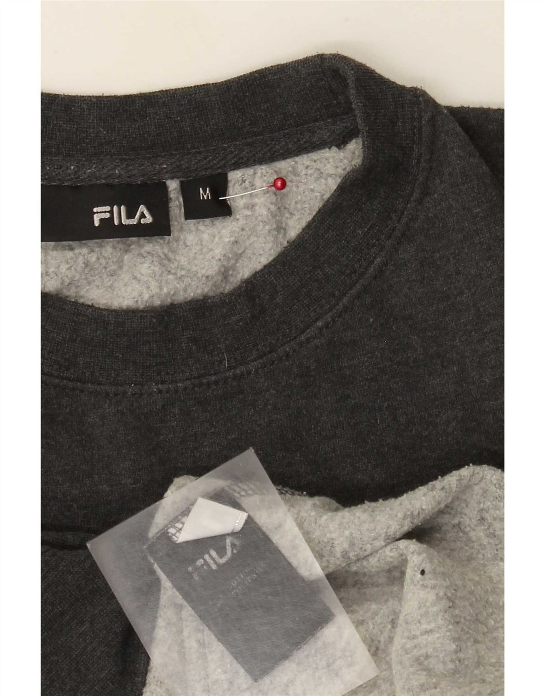 Felpa da uomo con vestibilità regolare grafica Fila, cotone grigio medio