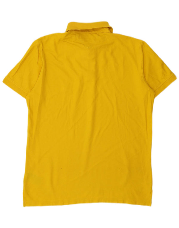 Polo da uomo Regular Fit Tommy Hilfiger XL in cotone giallo
