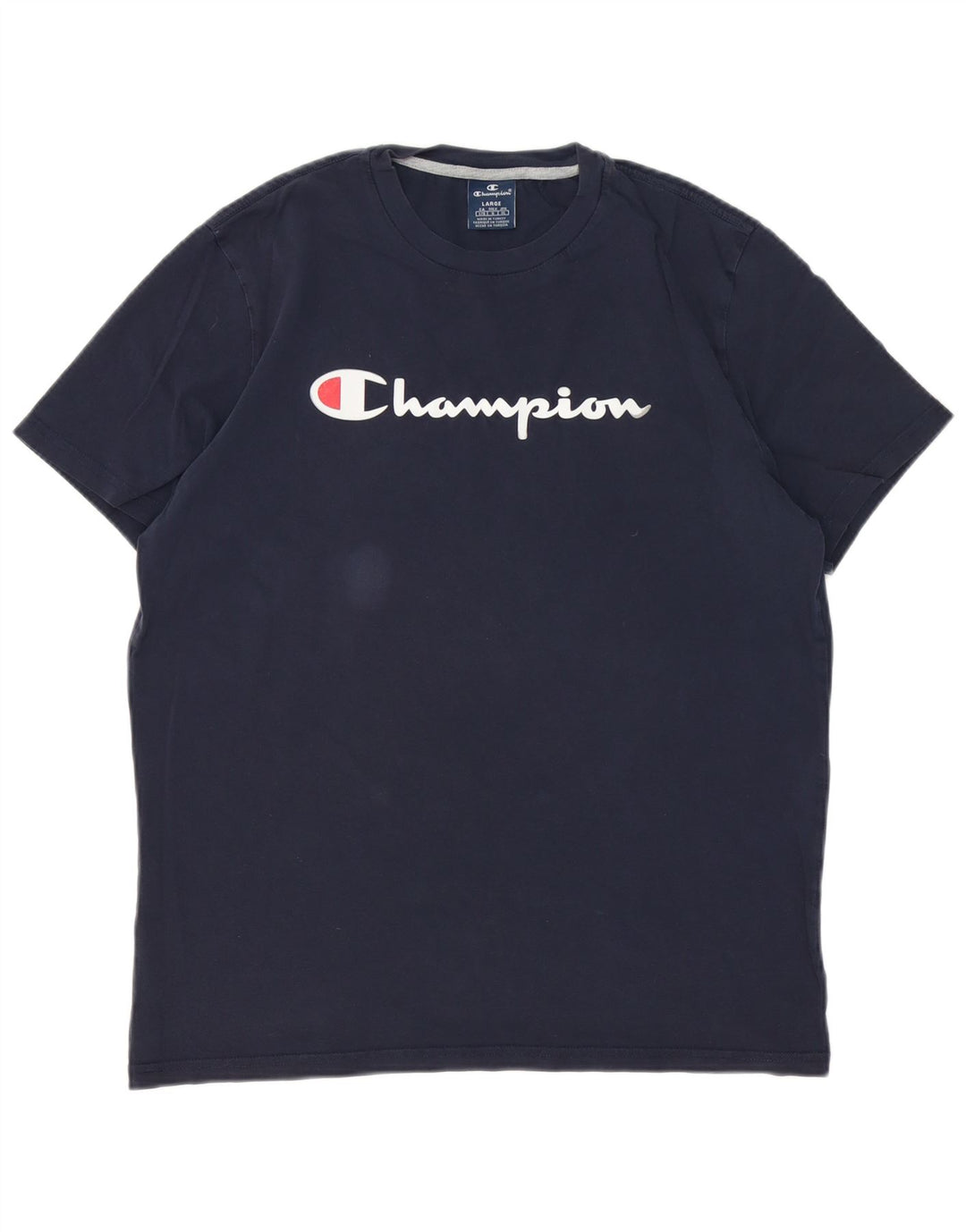 T-shirt grafica da uomo Champion Top grande blu navy