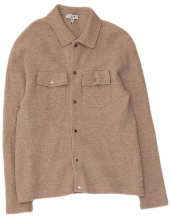 Maglione cardigan da donna Reiss UK 6 XS Beige Lana