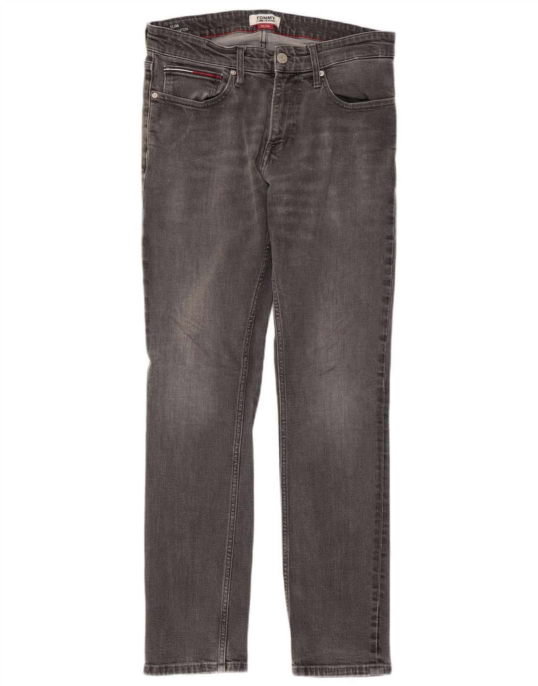 TOMMY HILFIGER Jeans slim Scanton da uomo W32 L30 cotone grigio