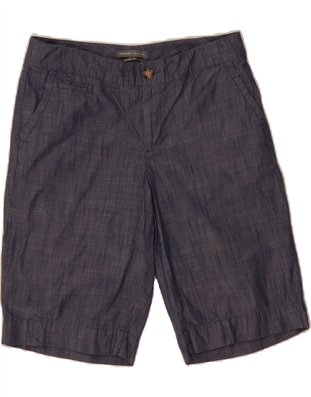 DOCKERS Womens Curvy Mid Rise Chino Shorts US 8 Medium W32  Blue Cotton Vintage Dockers and Second-Hand Dockers from Messina Hembry 