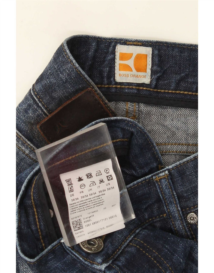 Jeans dritti vestibilità regolare da uomo Boss Orange W38 L34 cotone blu