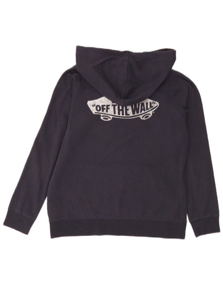 Felpa con cappuccio grafica da uomo di Vans, cotone medio blu navy