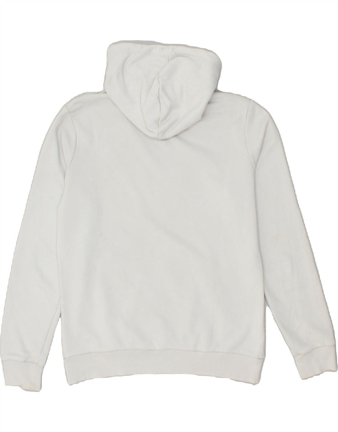 PUMA Womens Graphic Hoodie Jumper UK 14 Medium Grey Cotton | Vintage Puma | Thrift | Second-Hand Puma | Used Clothing | Messina Hembry 
