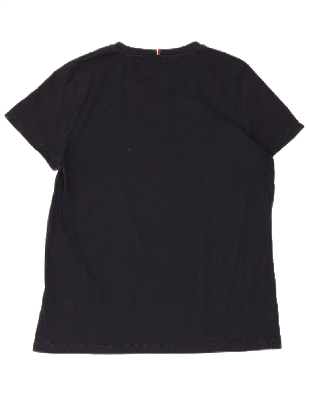 TOMMY HILFIGER T-shirt grafica da donna Top UK 12 cotone blu navy medio