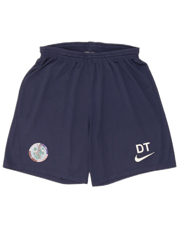 Pantaloncini sportivi Nike Dri Fit Graphic Slim Fit da uomo, grandi, in poliestere blu navy