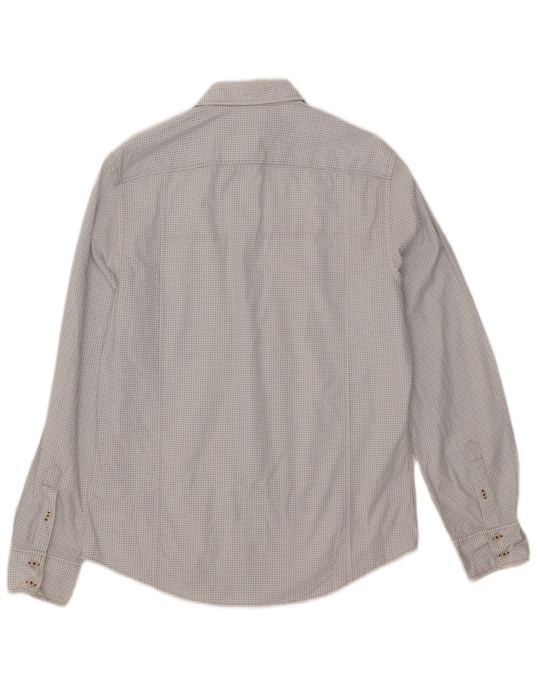 Camicia Zara Uomo Large Cotone Maculato Bianco