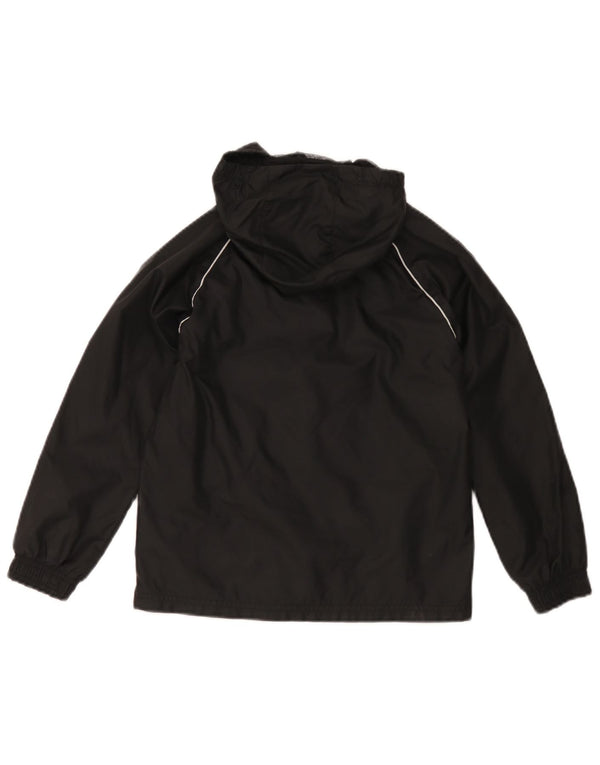 Giacca antipioggia con cappuccio Adidas da ragazzo 7-8 anni in poliestere nero