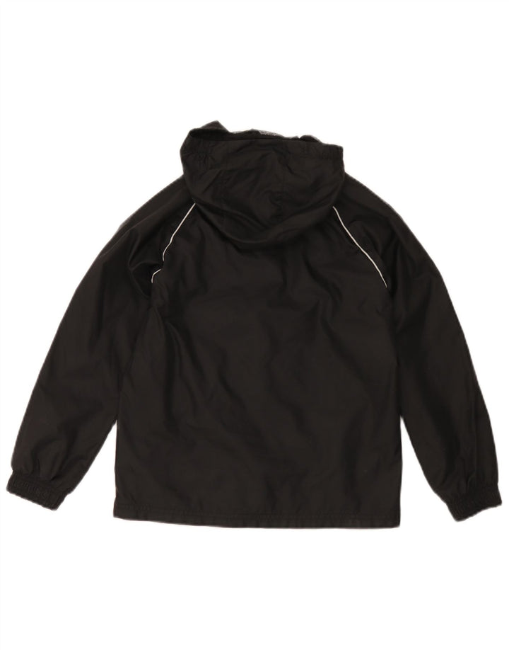 Giacca antipioggia con cappuccio Adidas da ragazzo 7-8 anni in poliestere nero
