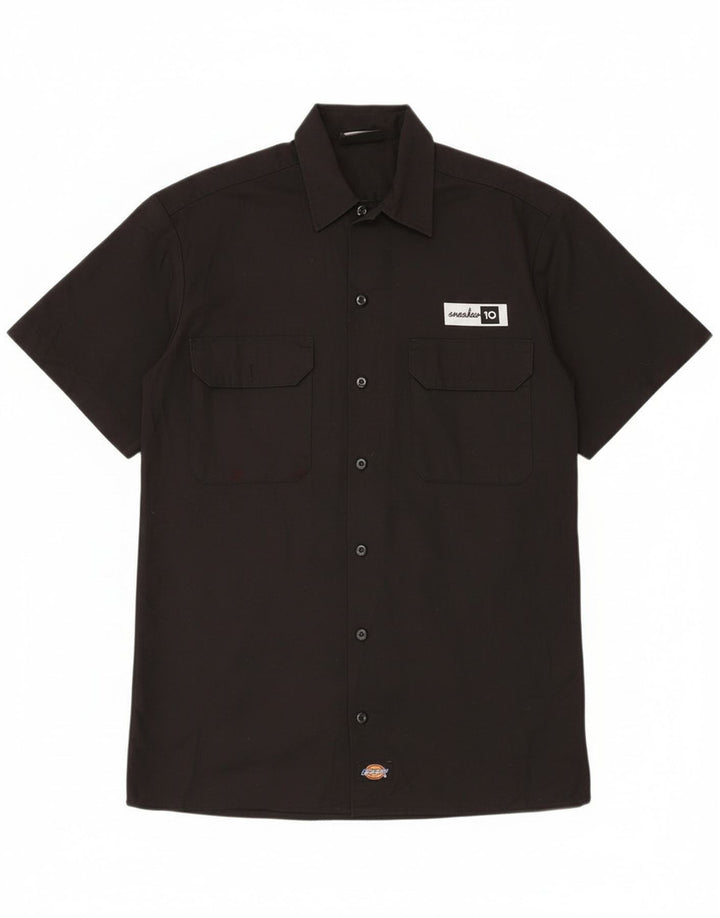 Camicia a maniche corte da uomo Dickies XS nera in poliestere