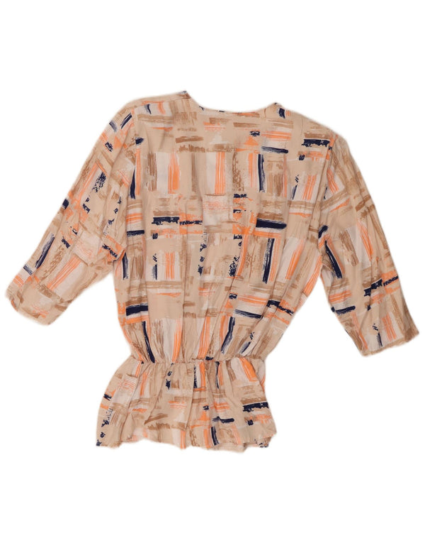 Camicetta da donna con maniche a 3/4 Yessica IT 36 XS Viscosa geometrica beige