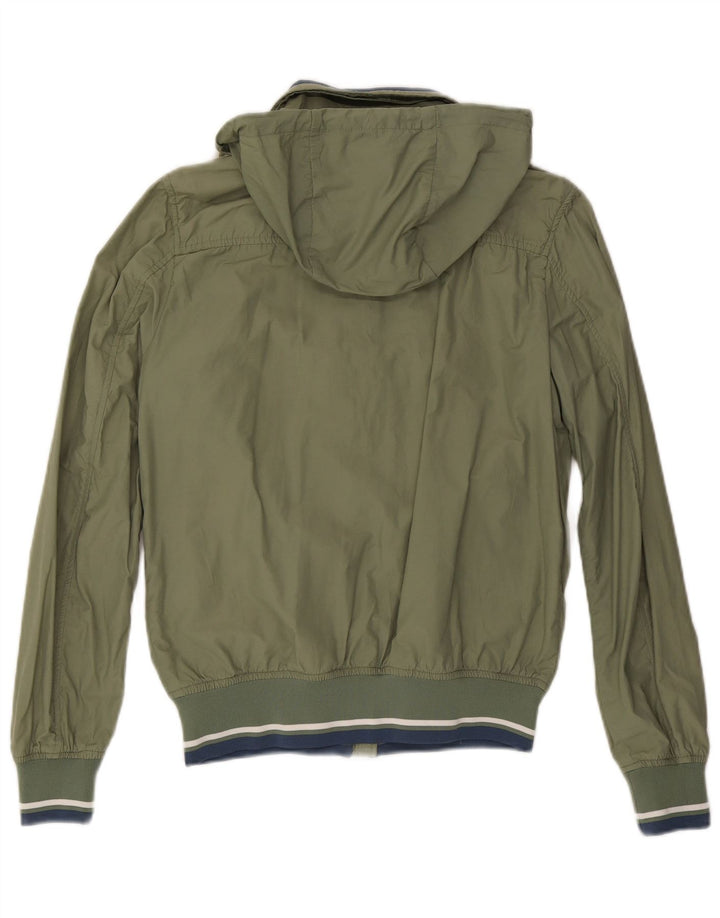 Giubbotto bomber con cappuccio da uomo Playlife UK 38 verde medio